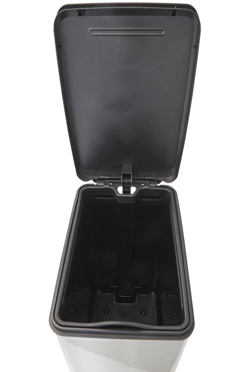 Curver Decobin Slim Prullenbak- 40L - Metallic 3 Curver Decobin Slim Prullenbak- 40L - Metallic - Afbeelding 3