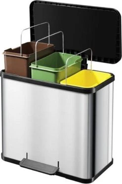 Hailo Öko Trio Plus Prullenbak - 3 X 9L - Zilver
