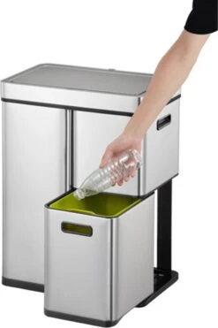 EKO Mirage Plus Sensor Afvalscheider Prullenbak - 30 + 15 + 15 L - Mat RVS -Thuis Opslag Winkel 798x1200 3