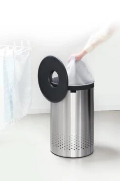 Brabantia Wasmand - 60 L - Matt Steel Met Kunststof Deksel -Thuis Opslag Winkel 799x1200 20
