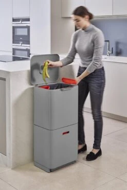 Joseph Joseph Intelligent Waste Prullenbak Totem Max - 60 L - Grijs -Thuis Opslag Winkel 799x1200 50