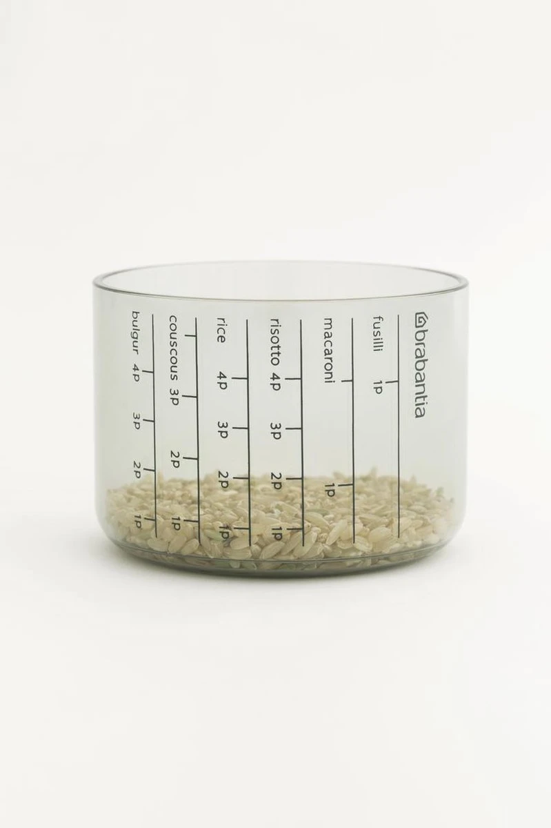 Brabantia Voorraadbussen Met Maatbeker Set Van 2 - 1,3 L - Dark Grey 7 Brabantia Voorraadbussen Met Maatbeker Set Van 2 - 1,3 L - Dark Grey - Afbeelding 7