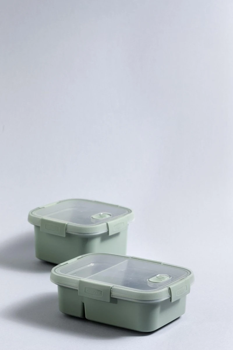 Curver Smart To Go Eco Lunchbox 0.6 + 0.3L Groen 5 Curver Smart To Go Eco Lunchbox 0.6 + 0.3L Groen - Afbeelding 5