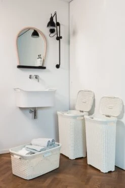 Curver Style Wasmand Met Deksel - 60L - Vintage Wit -Thuis Opslag Winkel 801x1200 2