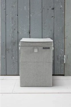 Brabantia Wasmand Met Deksel - Stapelbaar - 35 L - Grey -Thuis Opslag Winkel 802x1200