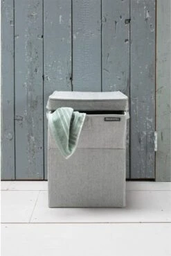 Brabantia Wasmand Met Deksel - Stapelbaar - 35 L - Grey -Thuis Opslag Winkel 804x1200