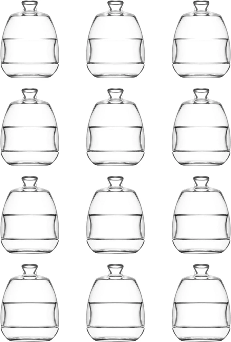 Lav Glazen Pot Met Deksel Glazen Snoeppot 2 Lav Glazen Pot Met Deksel Glazen Snoeppot - Afbeelding 2