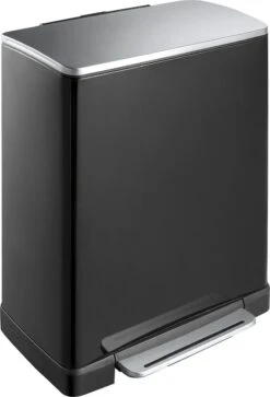 EKO E-Cube Prullenbak - 28+18 L - Zwart -Thuis Opslag Winkel 817x1200 4