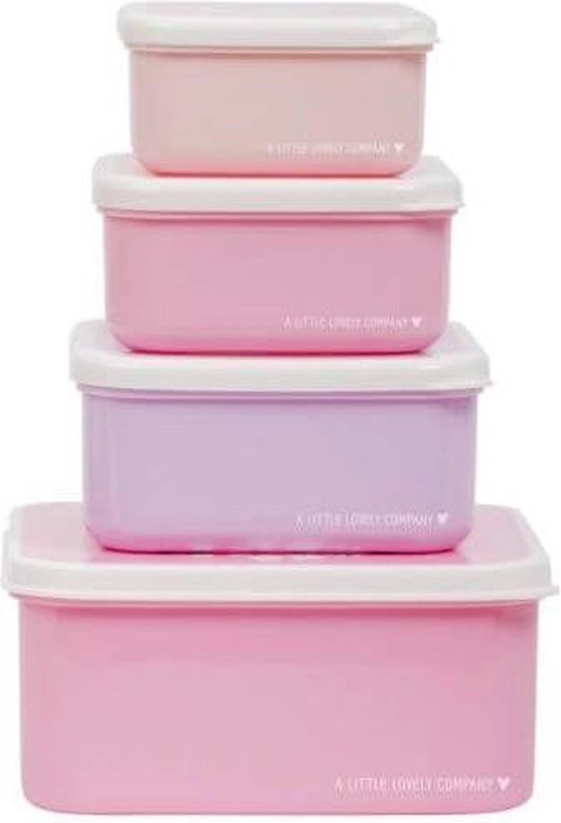 A Little Lovely Company - Brooddoos - Broodtrommel - Lunch & Snack Box Set Van 4 - Eenhoorn 10 A Little Lovely Company - Brooddoos - Broodtrommel - Lunch & Snack Box Set Van 4 - Eenhoorn - Afbeelding 10