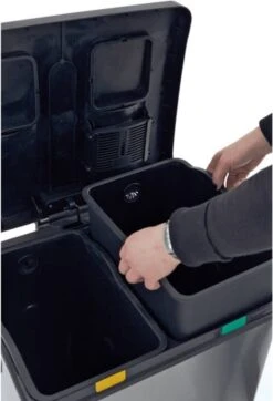 EKO Rejoice Prullenbak - 2x 30 L - Mat RVS -Thuis Opslag Winkel 819x1200