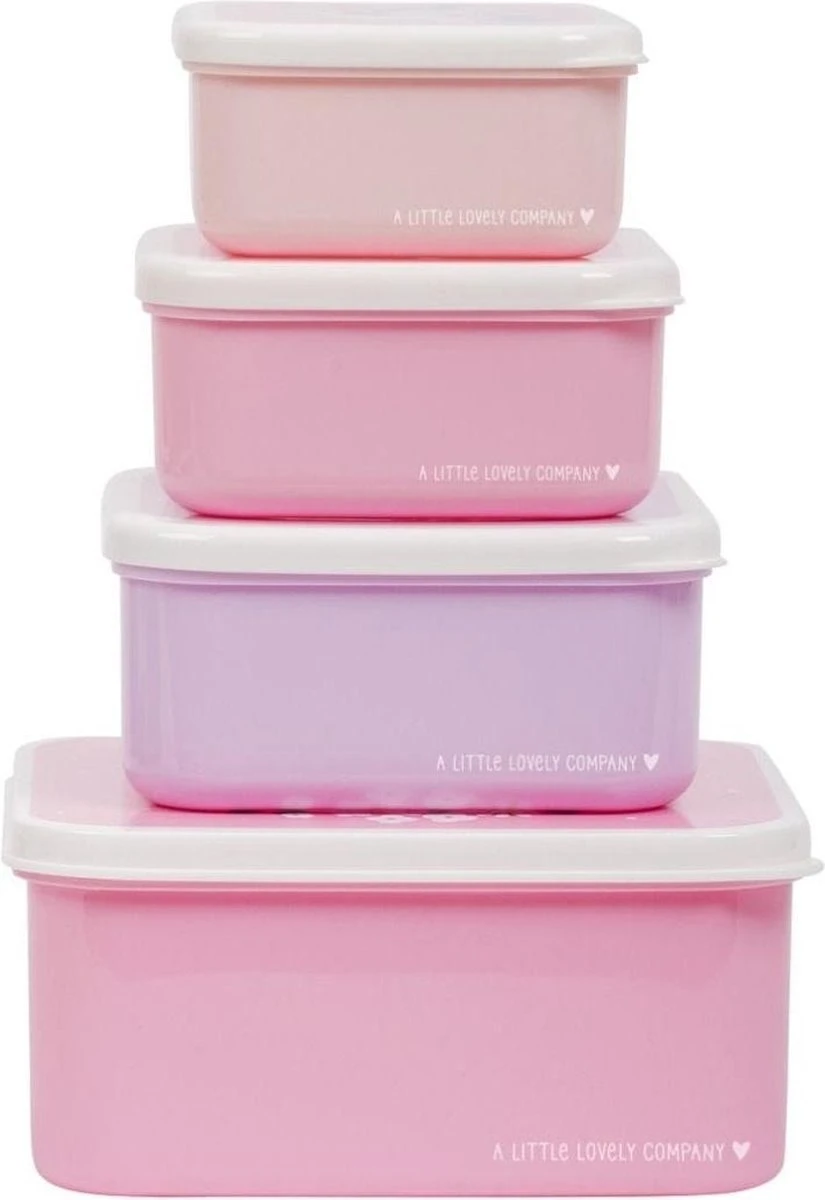 A Little Lovely Company - Brooddoos - Broodtrommel - Lunch & Snack Box Set Van 4 - Eenhoorn 8 A Little Lovely Company - Brooddoos - Broodtrommel - Lunch & Snack Box Set Van 4 - Eenhoorn - Afbeelding 8