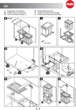 Hailo AS Solo - Prullenbak - 20 Liter Inhoud - Met Pull-out Systeem - Donkergrijs -Thuis Opslag Winkel 830x1200 2