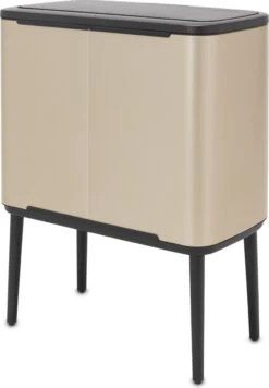 Brabantia Afvalemmer Bo Touch Bin Champagnekleur, 11 + 23 L -Thuis Opslag Winkel 832x1200 4