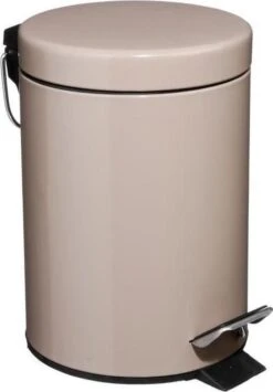 5Five - Prullenbak/pedaalemmer Taupe Metaal 3 Liter - 17 X 25 Cm - Voor Badkamer En Toilet -Thuis Opslag Winkel 835x1200 1