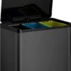 EKO EcoCasa III Recycling Pedaalemmer 9+9+9 Liter Zwart