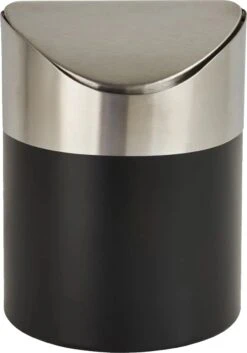 Tafel Prullenbak - RVS - Zwart - 17x12cm - Afvalbakje Aanrecht - Met Deksel -Thuis Opslag Winkel 839x1200 6