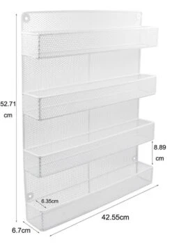 QUVIO Groot Kruidenrek - Staal - Wit - Ophangbaar - Voor 32 Kruidenpotjes - 4 Laags 9 QUVIO Groot Kruidenrek - Staal - Wit - Ophangbaar - Voor 32 Kruidenpotjes - 4 Laags -Thuis Opslag Winkel 848x1200