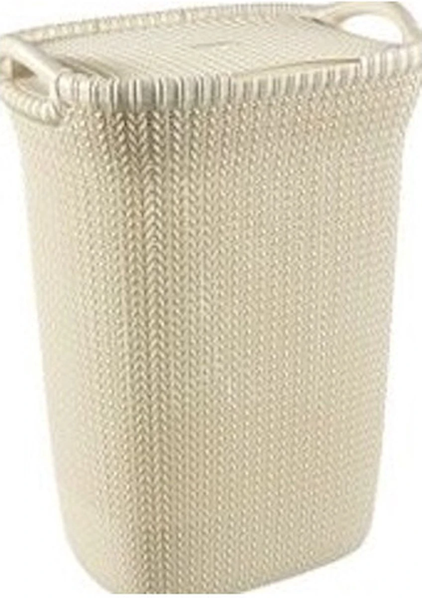 Curver Knit Wasmand Met Deksel - 57L - Oasis White 10 Curver Knit Wasmand Met Deksel - 57L - Oasis White - Afbeelding 10