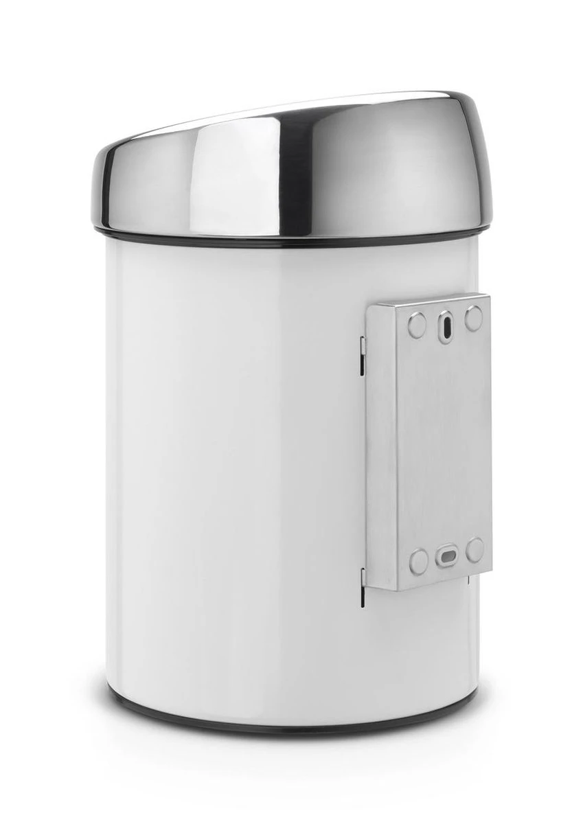 Brabantia Touch Bin Prullenbak - 3 L - White / Brilliant Steel Deksel 3 Brabantia Touch Bin Prullenbak - 3 L - White / Brilliant Steel Deksel - Afbeelding 3