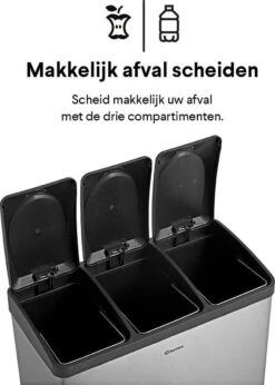 Homra STEPHS Afvalscheiding Prullenbak Met 3 Vakken - 3 X 15L Inhoud - Trio Pedaalemmer - 45 Liter - Vingerafdrukvrij - Vuilafstotend - Anti-slip - Hoogwaardig RVS - Duurzaam ABS Kunststof - RVS - Hygiënisch Recyclen - Afvalscheidingsprullenbak 35 Homra STEPHS Afvalscheiding Prullenbak Met 3 Vakken - 3 X 15L Inhoud - Trio Pedaalemmer - 45 Liter - Vingerafdrukvrij - Vuilafstotend - Anti-slip - Hoogwaardig RVS - Duurzaam ABS Kunststof - RVS - Hygiënisch Recyclen - Afvalscheidingsprullenbak -Thuis Opslag Winkel 856x1200 2