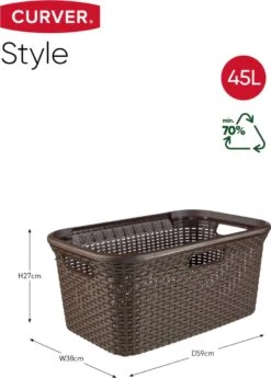 Curver Style Wasmand - 45L - Bruin -Thuis Opslag Winkel 858x1200