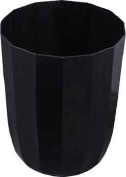 QUVIO Prullenbak Plastic / Papierbak / Papiermand / Afvalbak / Afvalemmer - Zwart