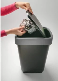 Rotho Twist Afvalbak - 25L - 47cm - Antraciet -Thuis Opslag Winkel 859x1200 3