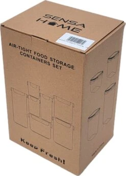 SensaHome 6 Glazen Voorraadpotten - Luchtdichte Deksels - Opstapelbaar - Voorraadbussen Voor Spaghetti/Pasta/Rijst/Koffie/Thee/Kruiden -Thuis Opslag Winkel 860x1200 9