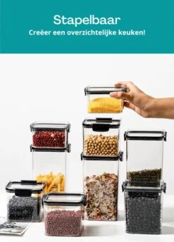 TidyHome Premium Voorraadpotten – Set Van 8 Stuks – Meal Prep Bakjes - Vershoudbakjes - Opbergbak - Voorraadbussen – Verbeterd Design - Koelkast Organizer - Snoeppot – Bewaardozen – Voedselcontainer - Voorraadpot – Luchtdicht – 7.42L – BPA-Vrij 14 TidyHome Premium Voorraadpotten – Set Van 8 Stuks – Meal Prep Bakjes - Vershoudbakjes - Opbergbak - Voorraadbussen – Verbeterd Design - Koelkast Organizer - Snoeppot – Bewaardozen – Voedselcontainer - Voorraadpot – Luchtdicht – 7.42L – BPA-Vrij -Thuis Opslag Winkel 861x1200 3
