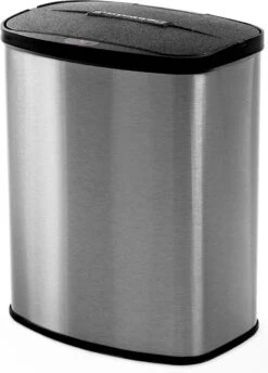 Prullenbak Met Sensor - 8 Liter - RVS - Toilet Afvalemmer - Badkamer Afvalbak Homra IXXA - Vuilnisbak - 8L - Vingerafdrukvrij RVS - Hygiënisch - Automatische Softclose Deksel - Automatische Deksel - Sensor Vuilbak