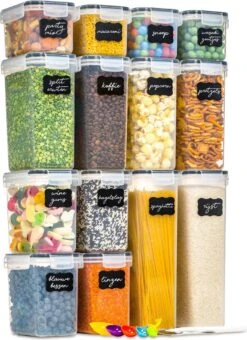 Vershoudbakjes - Meal Prep Bakjes - Lunchbox - Diepvriesbakjes - Vershouddoos - Vershoudbakjes Set - Plastic Bakjes - Voedselcontainer - Magnetron Bakjes Met Deksel - 14 Stuks - BPA Vrij - Stosh