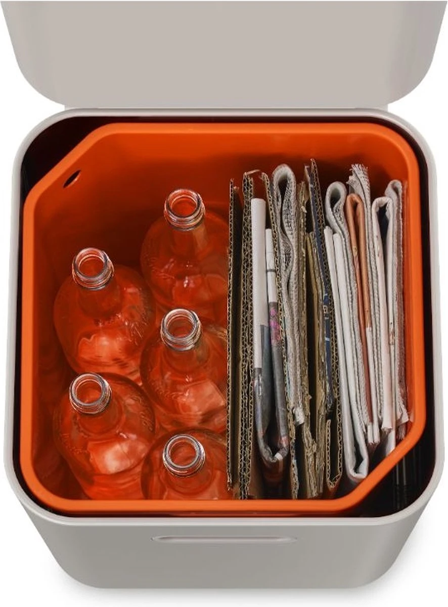 Joseph Joseph Intelligent Waste Prullenbak Totem 2.0 Compact Recycler - 40 L - Stone 2 Joseph Joseph Intelligent Waste Prullenbak Totem 2.0 Compact Recycler - 40 L - Stone - Afbeelding 2