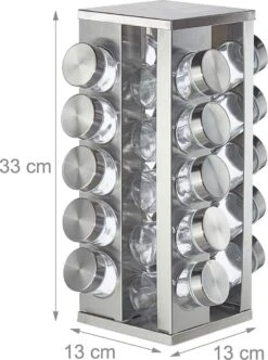 Pleasantwork Kruidenrek - Staand - Draaibaar - 20 Potjes -Thuis Opslag Winkel 894x1200