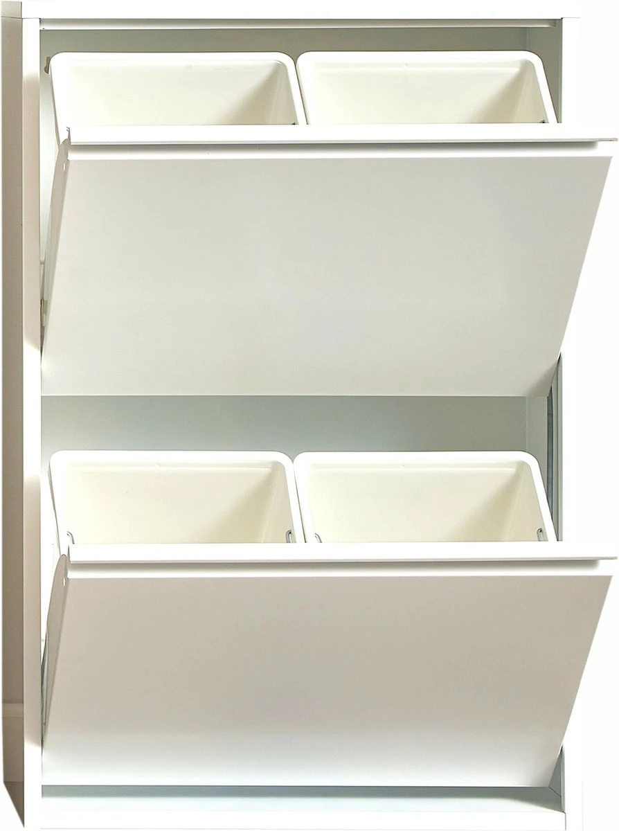 VEEHAUS – Clark - Prullenbak 4 Vakken – Afvalemmer 60 Liter (4x 15L) – Wit - 4-vaks Prullenbak Afvalscheiding – Hygiënisch Recyclen – Afvalbak Metaal - Afval Scheiden - Prullenbak - Wit 1 VEEHAUS – Clark - Prullenbak 4 Vakken – Afvalemmer 60 Liter (4x 15L) – Wit - 4-vaks Prullenbak Afvalscheiding – Hygiënisch Recyclen – Afvalbak Metaal - Afval Scheiden - Prullenbak - Wit