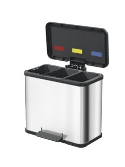 Hailo Öko Trio Plus Prullenbak - 3 X 9L - Zilver -Thuis Opslag Winkel 899x1200 12