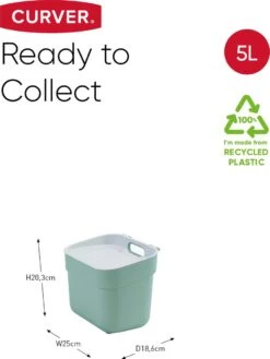 Curver Ready To Collect Prullenbak - GFT - 5L - Groen/Lichtgrijs 19 Curver Ready To Collect Prullenbak - GFT - 5L - Groen/Lichtgrijs -Thuis Opslag Winkel 900x1200 25