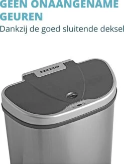 Afvalscheiding Sensor Prullenbak RVS 70 Liter - 2 Vakken - 2x35L - Zilver - Recycle Afvalemmer Homra QUBIX - Automatische Softclose Deksel - Hygiënische Design Vuilnisbak - Sensorbediening - Vingerafdrukvrij - Vuilafstotend - Keuken & Kantoor Vuilbak -Thuis Opslag Winkel 907x1200 5