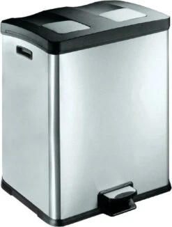 EKO Rejoice Prullenbak - 2x 30 L - Mat RVS