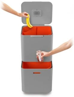 Joseph Joseph Intelligent Waste Prullenbak Totem Max - 60 L - Grijs -Thuis Opslag Winkel 911x1200 1