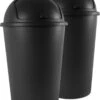 Deuba Vuilnis Prullenbak 2 Stuks - 50 L Met Schuifdeksel - Zwart