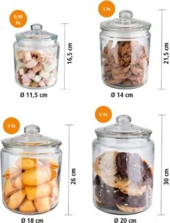 APS-Germany® Voorraadpot Met Luchtdichte Deksel - Weckpotten - Glazen Voorraadpotten - Ø11,5 Cm 5 APS-Germany® Voorraadpot Met Luchtdichte Deksel - Weckpotten - Glazen Voorraadpotten - Ø11,5 Cm -Thuis Opslag Winkel 916x1200 6