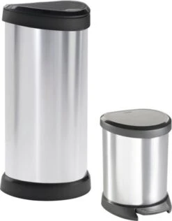 Curver Decobin Push Prullenbak - 40L - Metallic - Recycled Kunststof -Thuis Opslag Winkel 938x1200 2