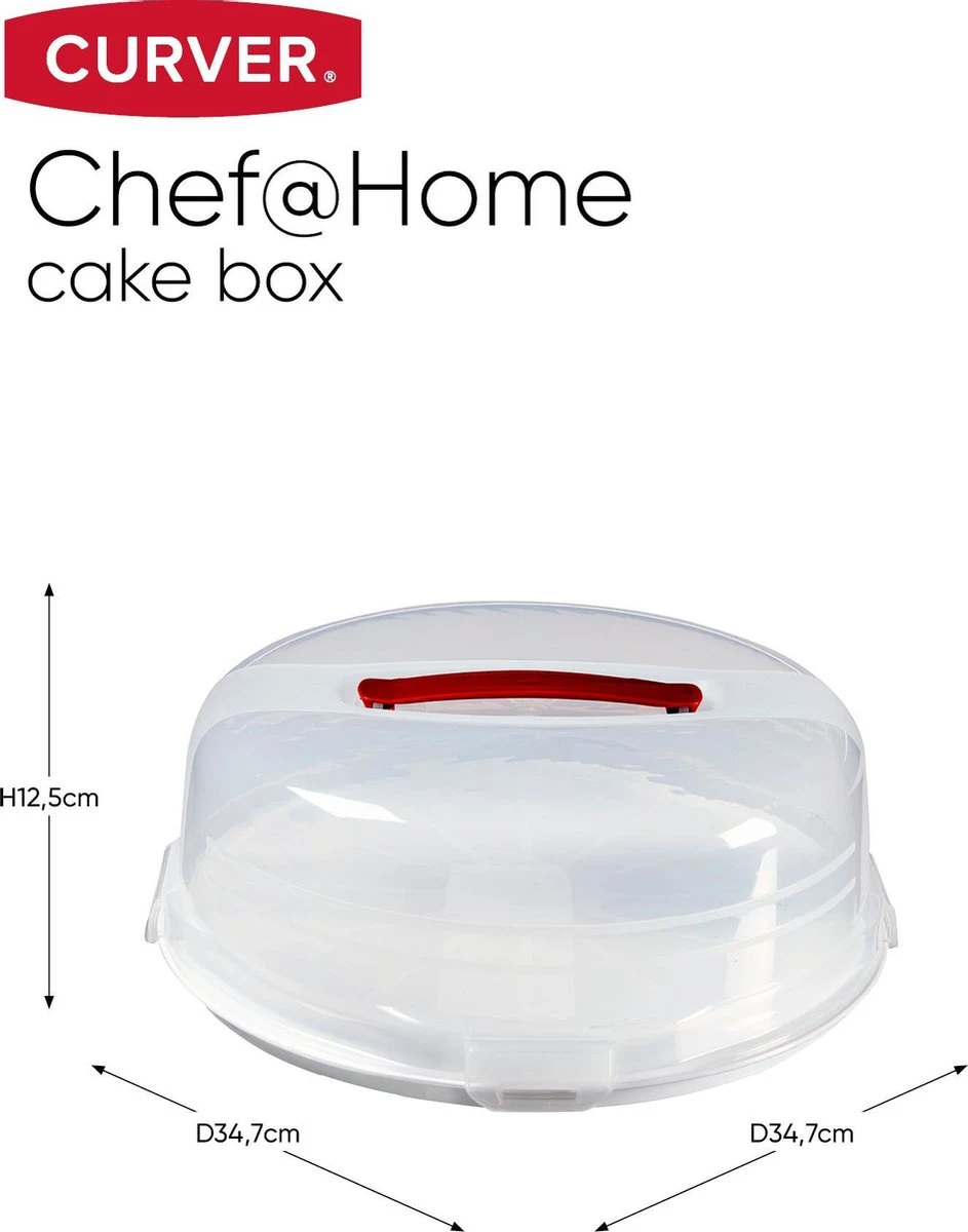 Curver Chef@home Taartdoos Laag - Sneeuwwit 4 Curver Chef@home Taartdoos Laag - Sneeuwwit - Afbeelding 4