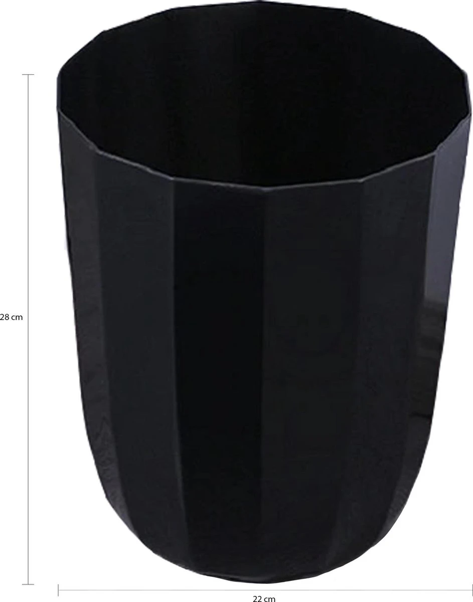 QUVIO Prullenbak Plastic / Papierbak / Papiermand / Afvalbak / Afvalemmer - Zwart 2 QUVIO Prullenbak Plastic / Papierbak / Papiermand / Afvalbak / Afvalemmer - Zwart - Afbeelding 2