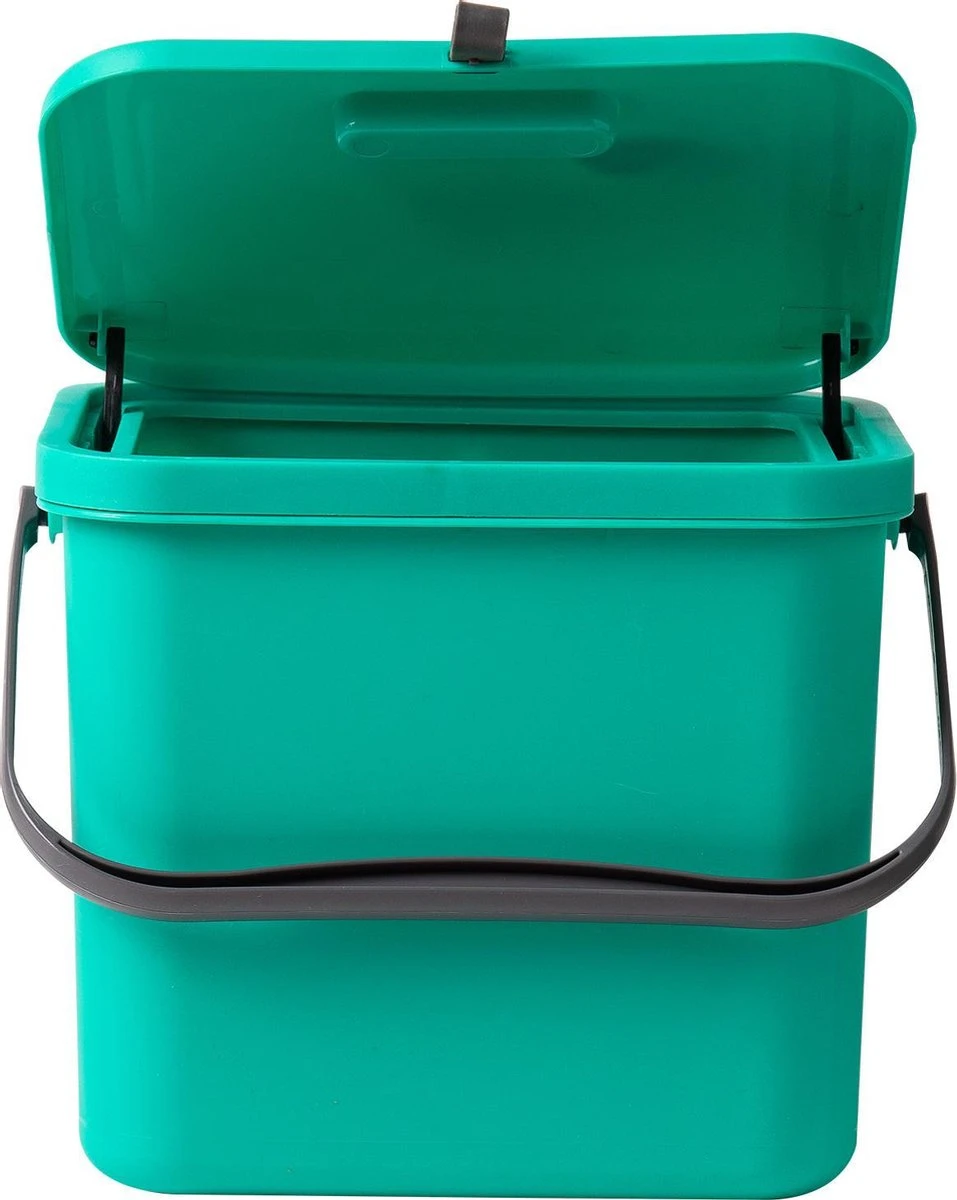 Homra Wall-up Prullenbak | Inbouwprullenbak Ophangbaar Met Plakstrip | GFT Vuilbak | Werkblak Afvalbak | Draagbare Vuilnisemmer | 8L Inhoud | Groen 4 Homra Wall-up Prullenbak | Inbouwprullenbak Ophangbaar Met Plakstrip | GFT Vuilbak | Werkblak Afvalbak | Draagbare Vuilnisemmer | 8L Inhoud | Groen - Afbeelding 4