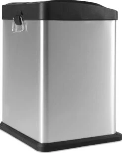 Jago - Vuilnisemmer 16 Liter Met 2 Vakken Van 8 Liter Met Binnenemmers - Prullenbak Voor Afvalscheiding - Pedaalemmer - Prullenbak - RVS -Thuis Opslag Winkel 958x1200 1