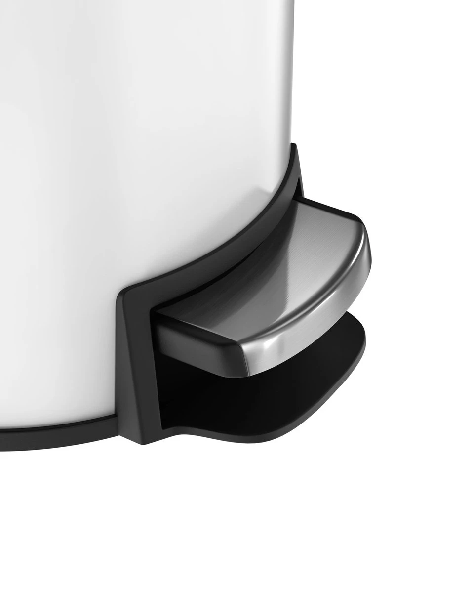 Pedaalemmer - 3 Liter - RVS - Wit - Afvalemmer StangVollby Rosvik - Toilet - Badkamer - Klein - Soft Close Deksel - Chique Design - Kleine Witte Pedaal Prullenbak - Afvalzak Inkeping - Vuilnisbak Badkamer 10 Pedaalemmer - 3 Liter - RVS - Wit - Afvalemmer StangVollby Rosvik - Toilet - Badkamer - Klein - Soft Close Deksel - Chique Design - Kleine Witte Pedaal Prullenbak - Afvalzak Inkeping - Vuilnisbak Badkamer - Afbeelding 10