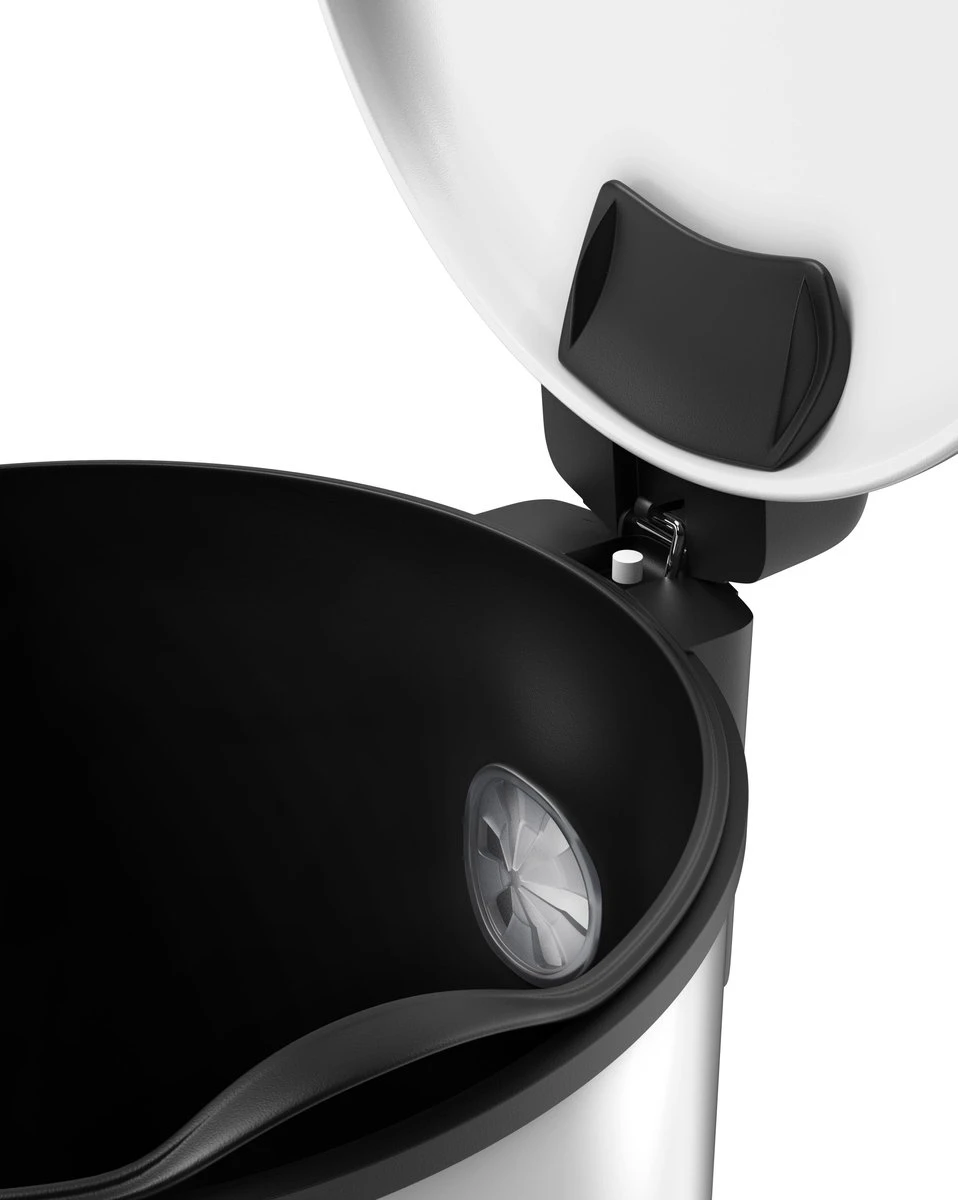 Pedaalemmer - 3 Liter - RVS - Wit - Afvalemmer StangVollby Rosvik - Toilet - Badkamer - Klein - Soft Close Deksel - Chique Design - Kleine Witte Pedaal Prullenbak - Afvalzak Inkeping - Vuilnisbak Badkamer 11 Pedaalemmer - 3 Liter - RVS - Wit - Afvalemmer StangVollby Rosvik - Toilet - Badkamer - Klein - Soft Close Deksel - Chique Design - Kleine Witte Pedaal Prullenbak - Afvalzak Inkeping - Vuilnisbak Badkamer - Afbeelding 11