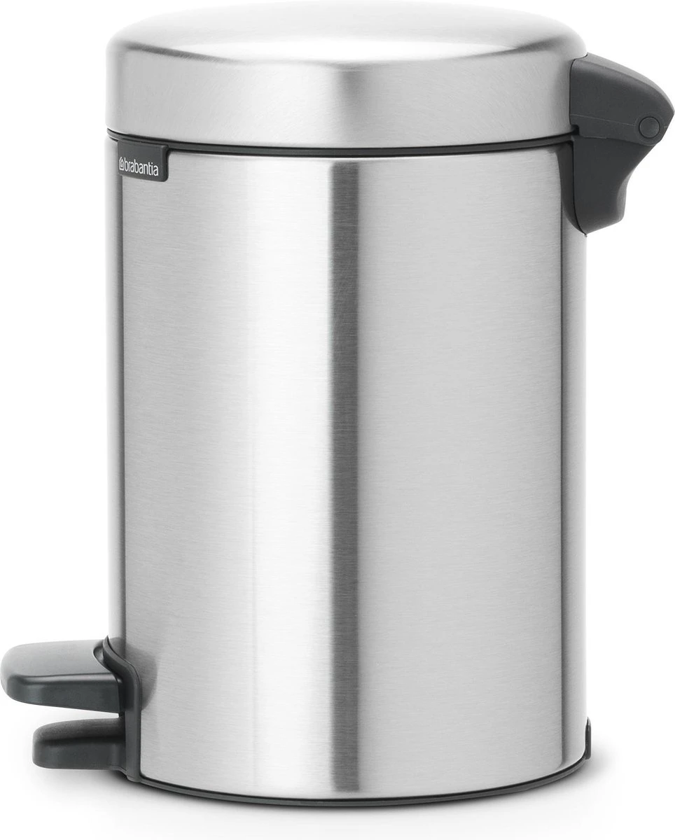 Brabantia NewIcon Prullenbak - 3 L - Matt Steel Fingerprint Proof 2 Brabantia NewIcon Prullenbak - 3 L - Matt Steel Fingerprint Proof - Afbeelding 2