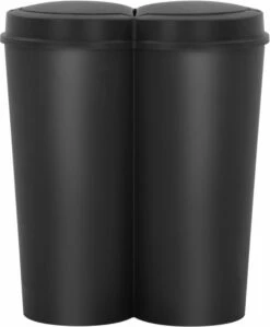 VidaXL Prullenbak Dubbel 50 L Zwart -Thuis Opslag Winkel 990x1200 4